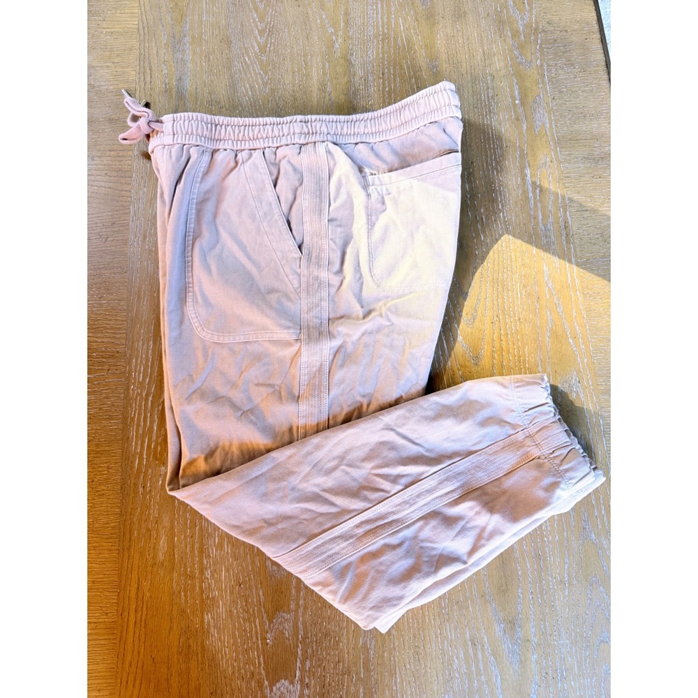 Athleta Farallon Jogger Pants Pink Organic Cotton Stretch Size 10P